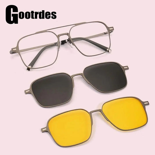 Metal Anti Blue Light Glasses with Magnet Clip